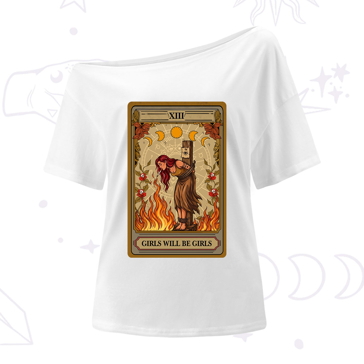 Purplehecate Girls Will Be Girls Witch One Shoulder T-Shirt