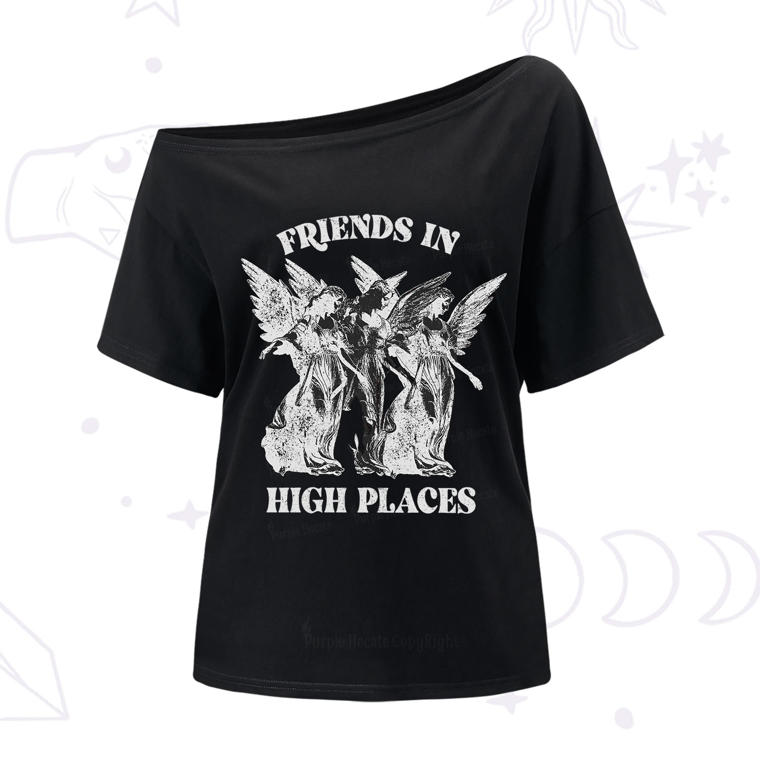 Purplehecate Companions from Above One Shoulder T-Shirt