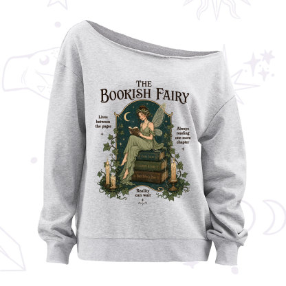 Purplehecate The Bookish Fairy Off The Shoulder Sweatshirt