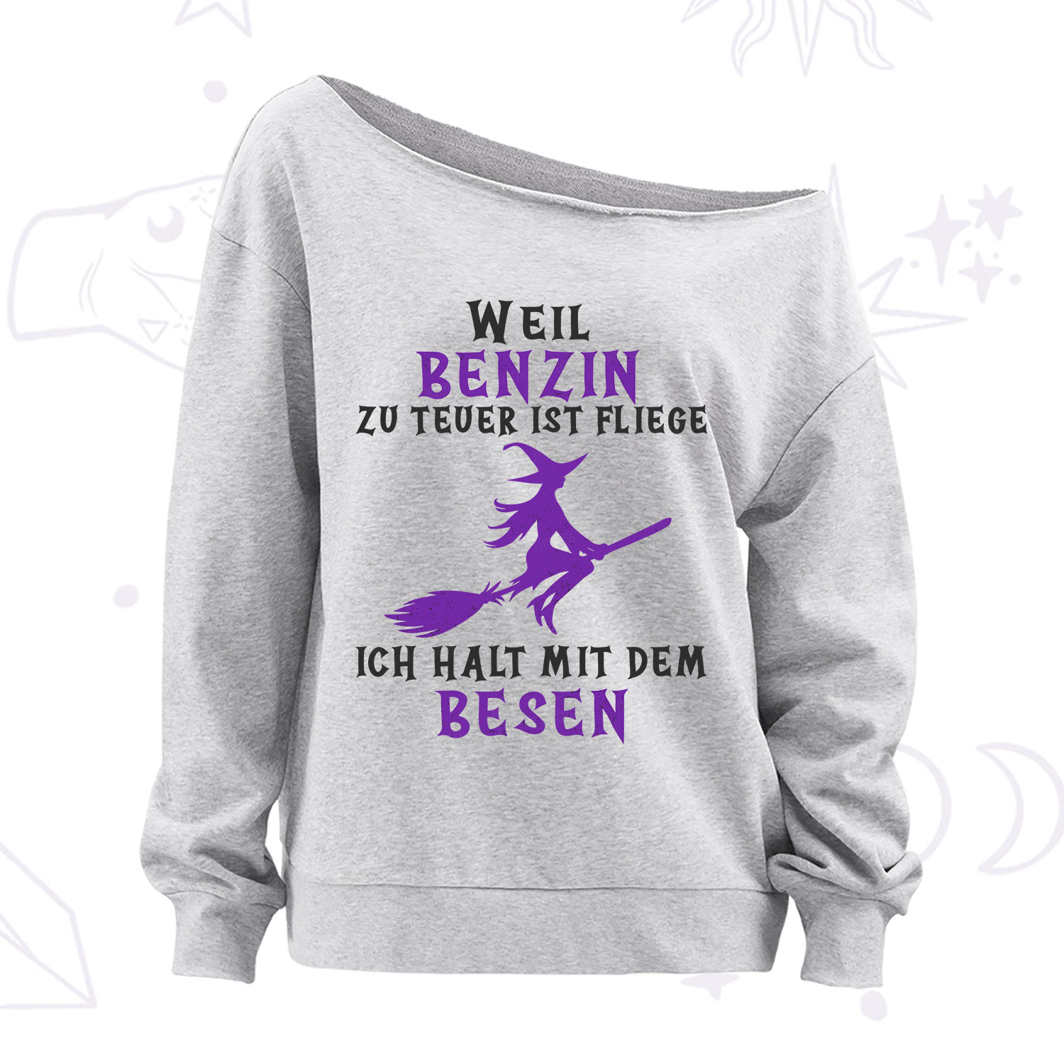 Purplehecate Gas Is Too Expensive I'll Take My Broom Off The Shoulder Sweatshirt