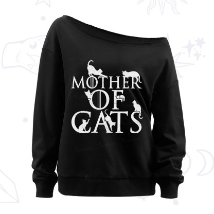 Purplehecate Mother of Cats Off The Shoulder Sweatshirt