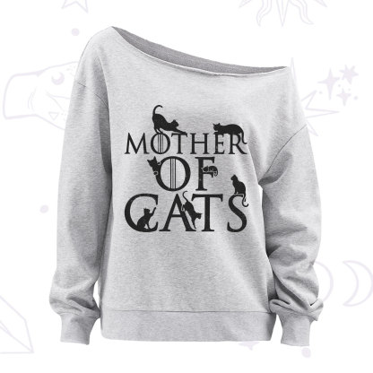 Purplehecate Mother of Cats Off The Shoulder Sweatshirt