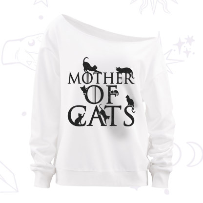 Purplehecate Mother of Cats Off The Shoulder Sweatshirt