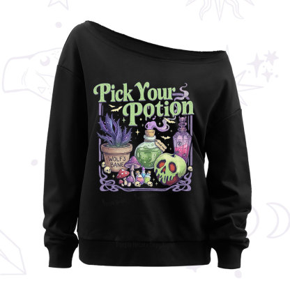 Purplehecate Pick Your Poison Off The Shoulder Sweatshirt