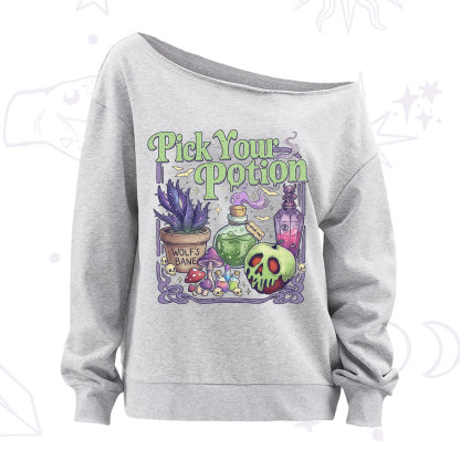 Purplehecate Pick Your Poison Off The Shoulder Sweatshirt