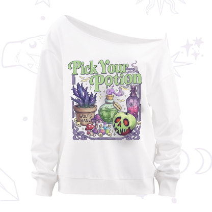 Purplehecate Pick Your Poison Off The Shoulder Sweatshirt