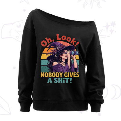 Purplehecate Oh Look Nobody Cares Witch Off The Shoulder Sweatshirt