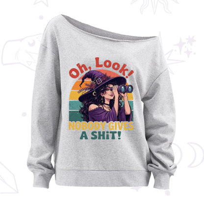 Purplehecate Oh Look Nobody Cares Witch Off The Shoulder Sweatshirt