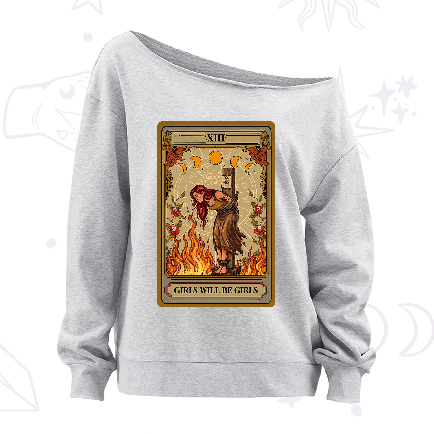 Purplehecate Girls Will Be Girls Witch Off The Shoulder Sweatshirt