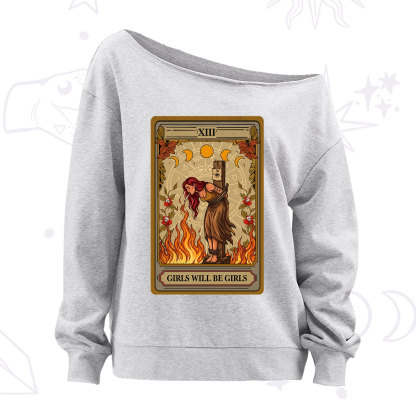 Purplehecate Girls Will Be Girls Witch Off The Shoulder Sweatshirt