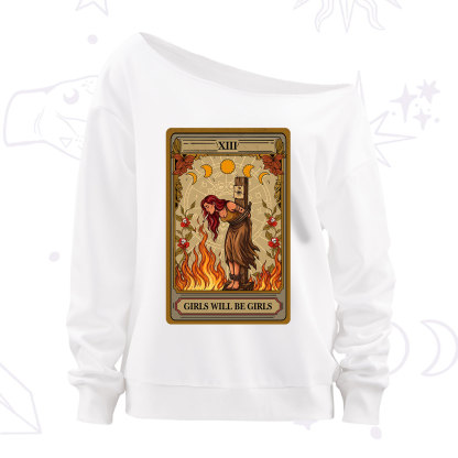 Purplehecate Girls Will Be Girls Witch Off The Shoulder Sweatshirt
