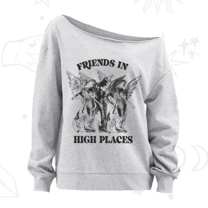 Purplehecate Companions from Above Off The Shoulder Sweatshirt