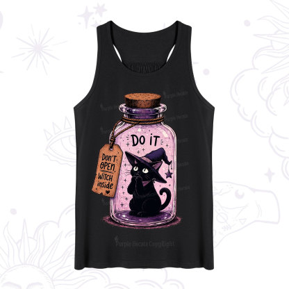 Purplehecate Witchy Cat in a Bottle Tank