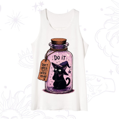 Purplehecate Witchy Cat in a Bottle Tank