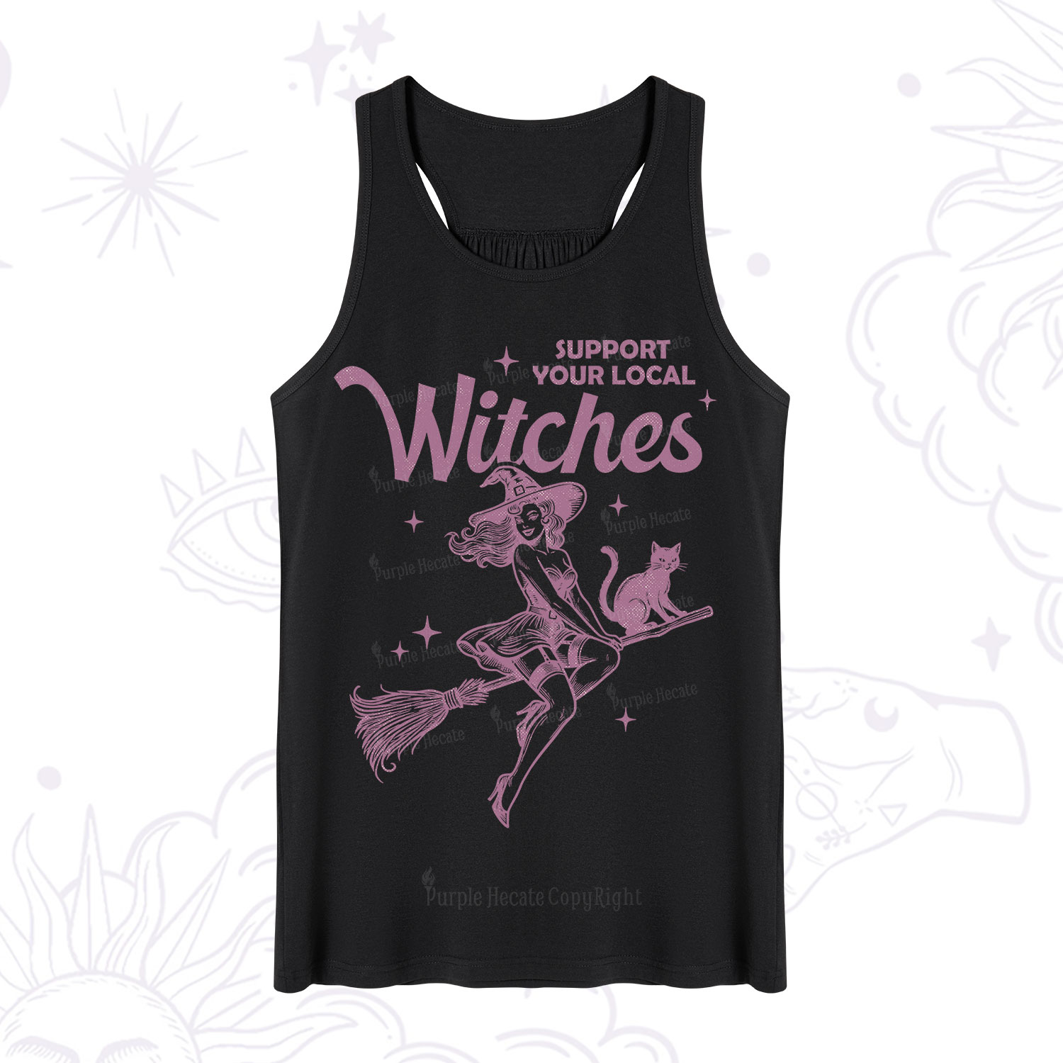 Purplehecate Support Your Local Witches Funny Witch Tank
