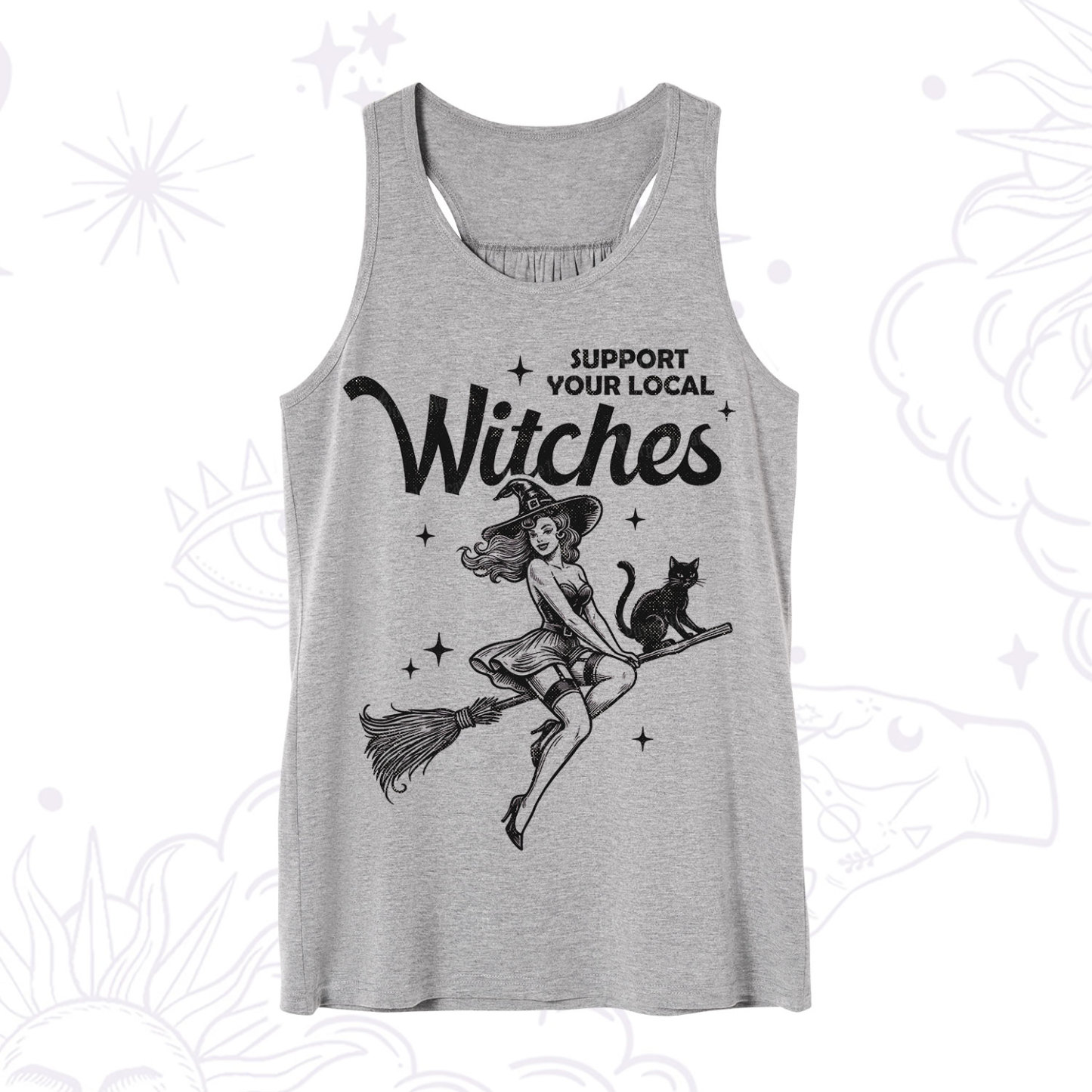 Purplehecate Support Your Local Witches Funny Witch Tank