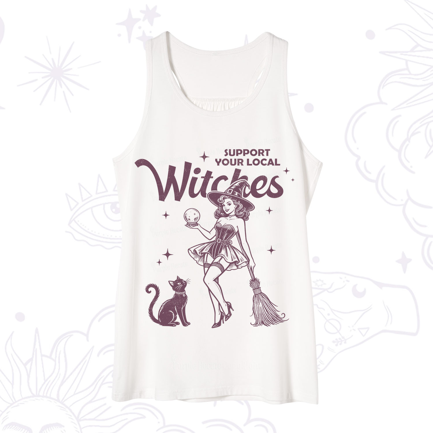 Purplehecate Support Your Local Witches Tank