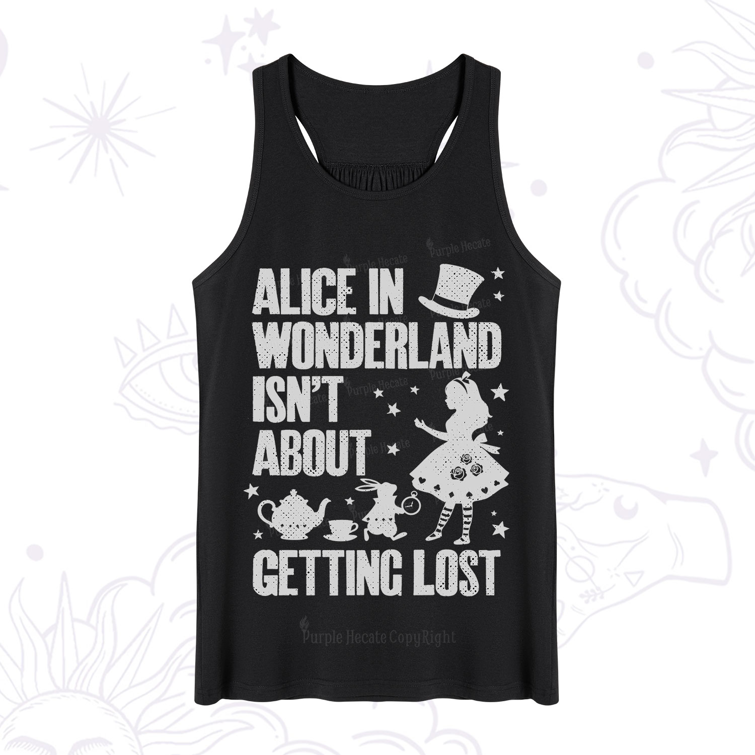 Purplehecate Alice Style Wonderland Girl Quote Tank