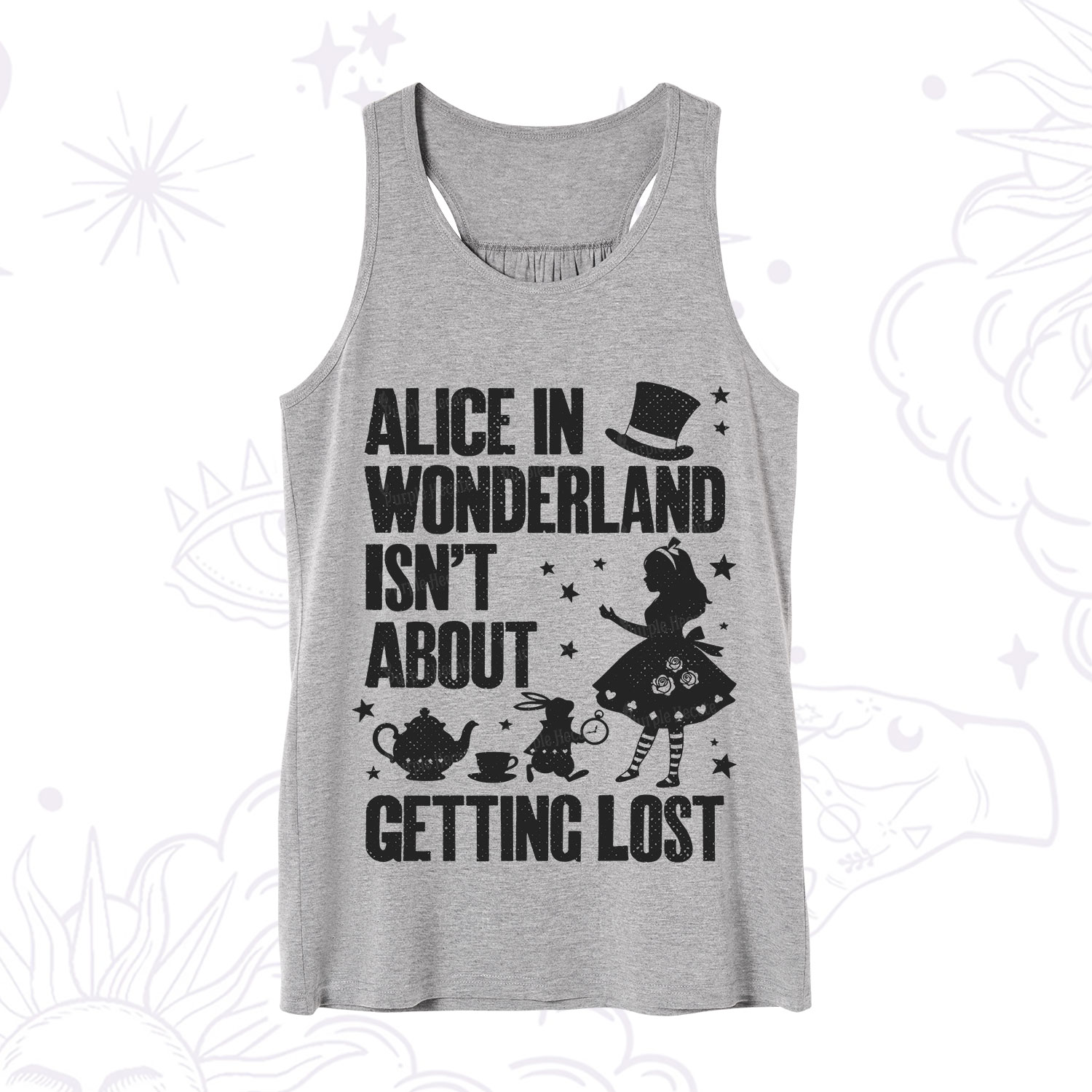 Purplehecate Alice Style Wonderland Girl Quote Tank