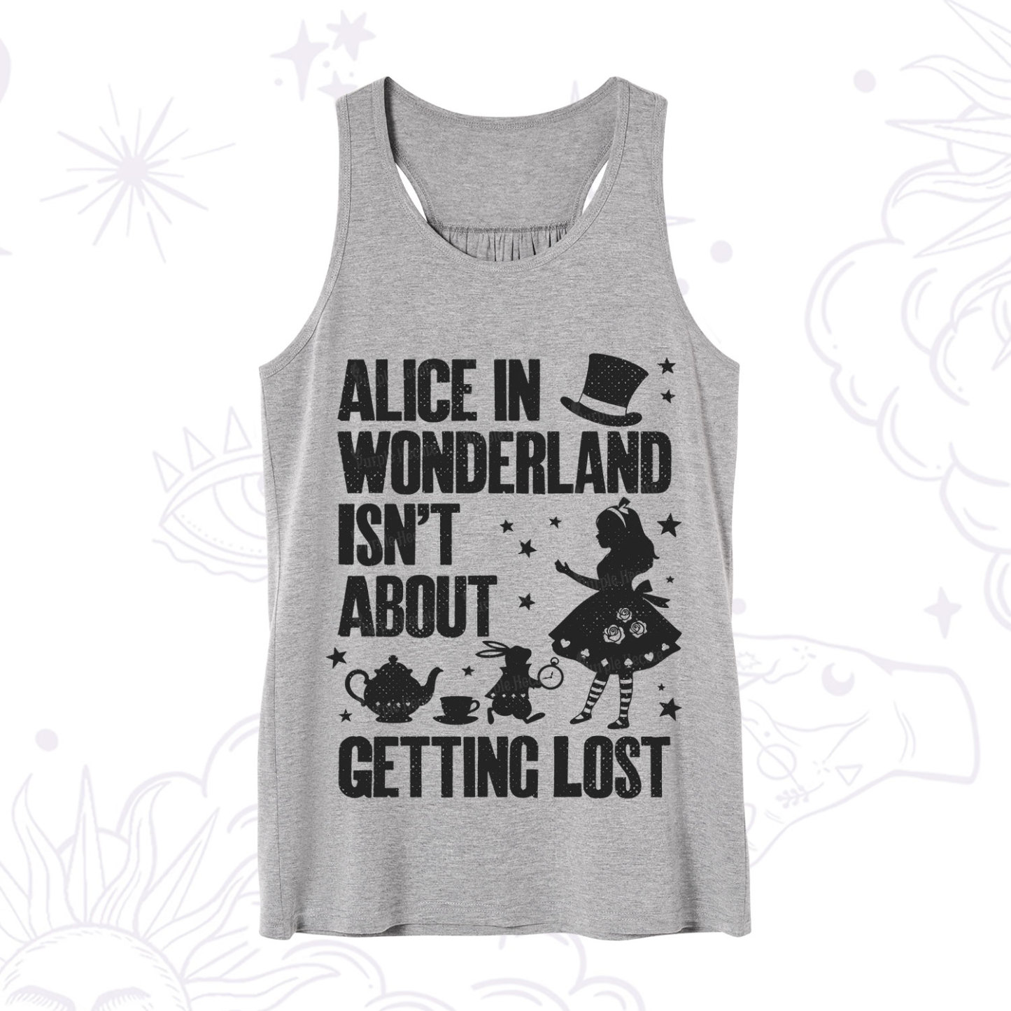 Purplehecate Alice Style Wonderland Girl Quote Tank