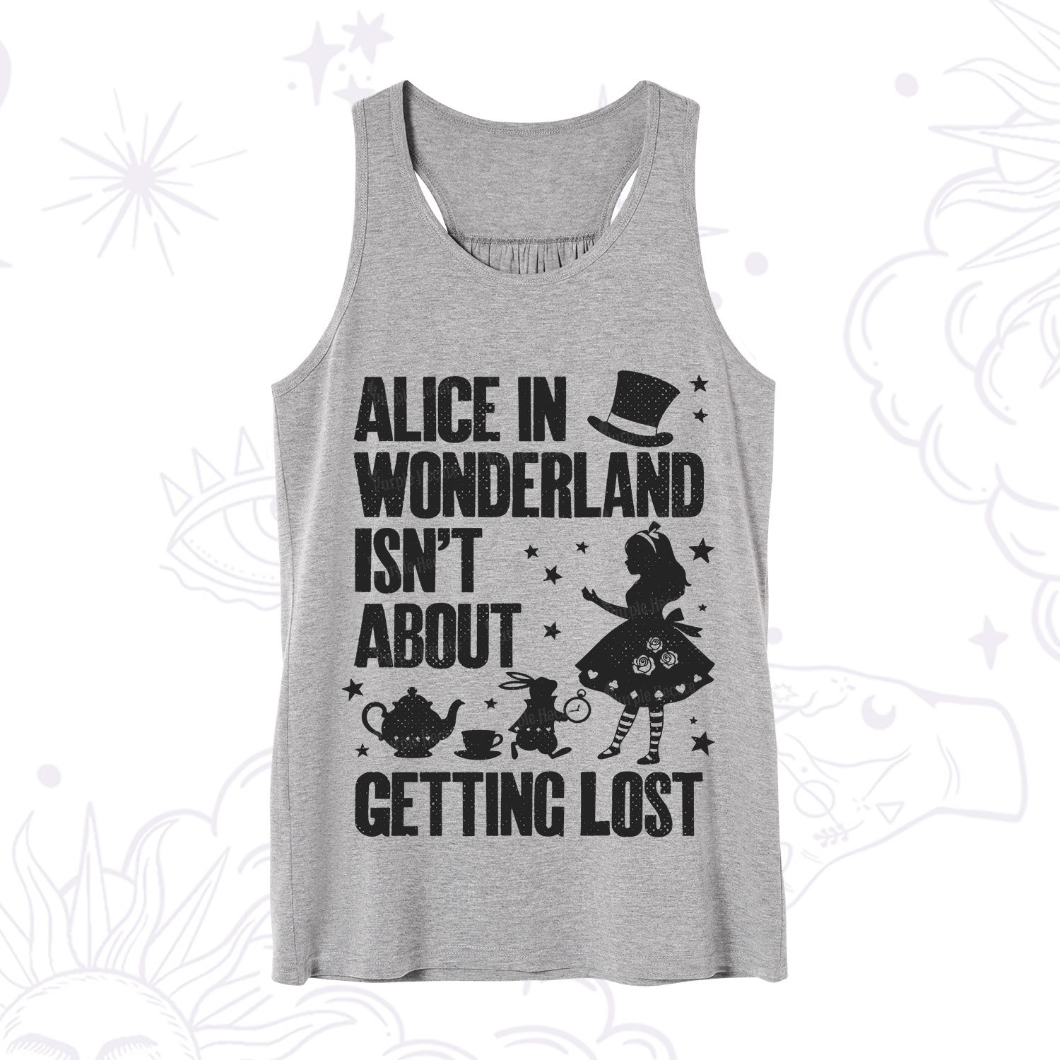 Purplehecate Alice Style Wonderland Girl Quote Tank
