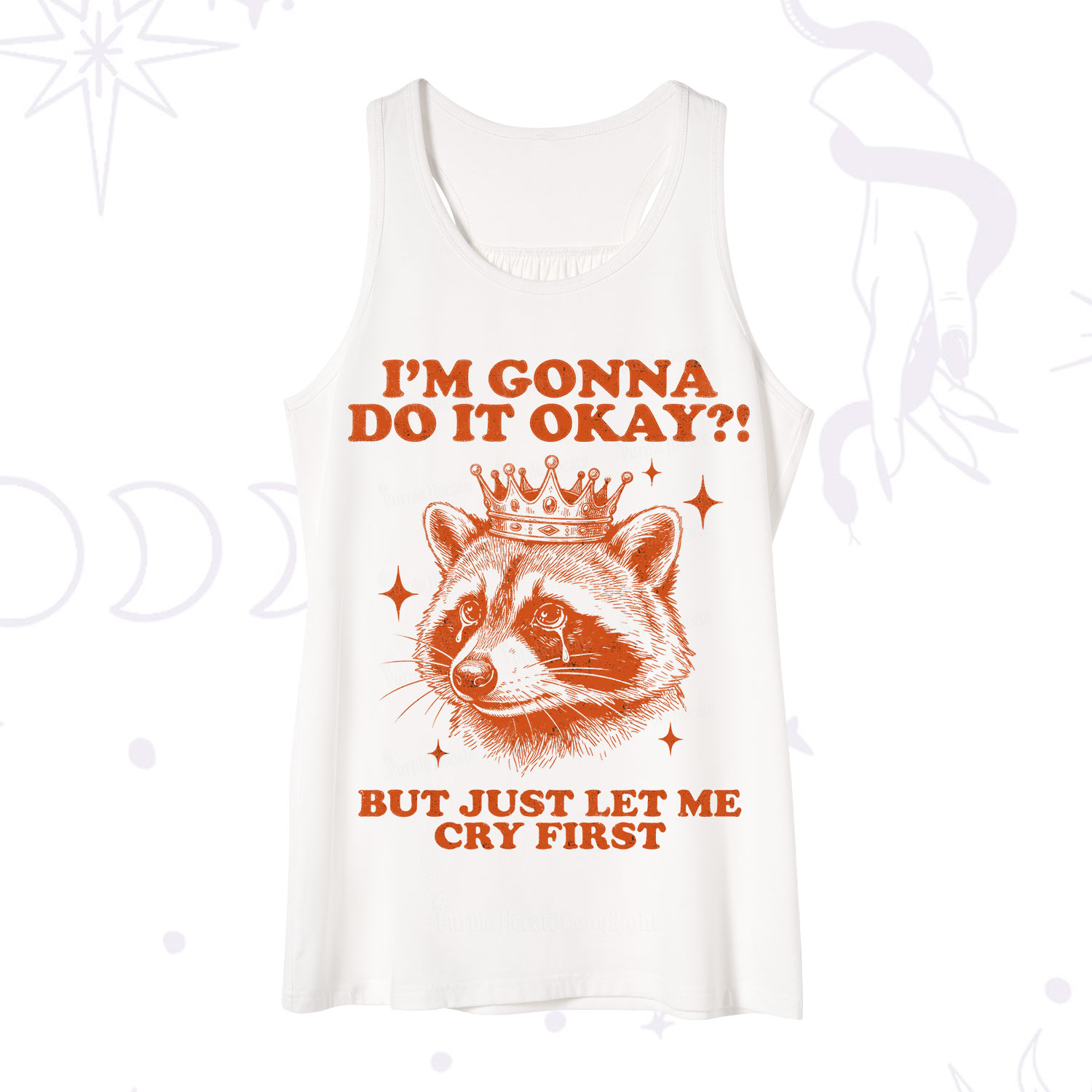 Purplehecate I'm Gonna Do It Okay Funny Raccoon Tank