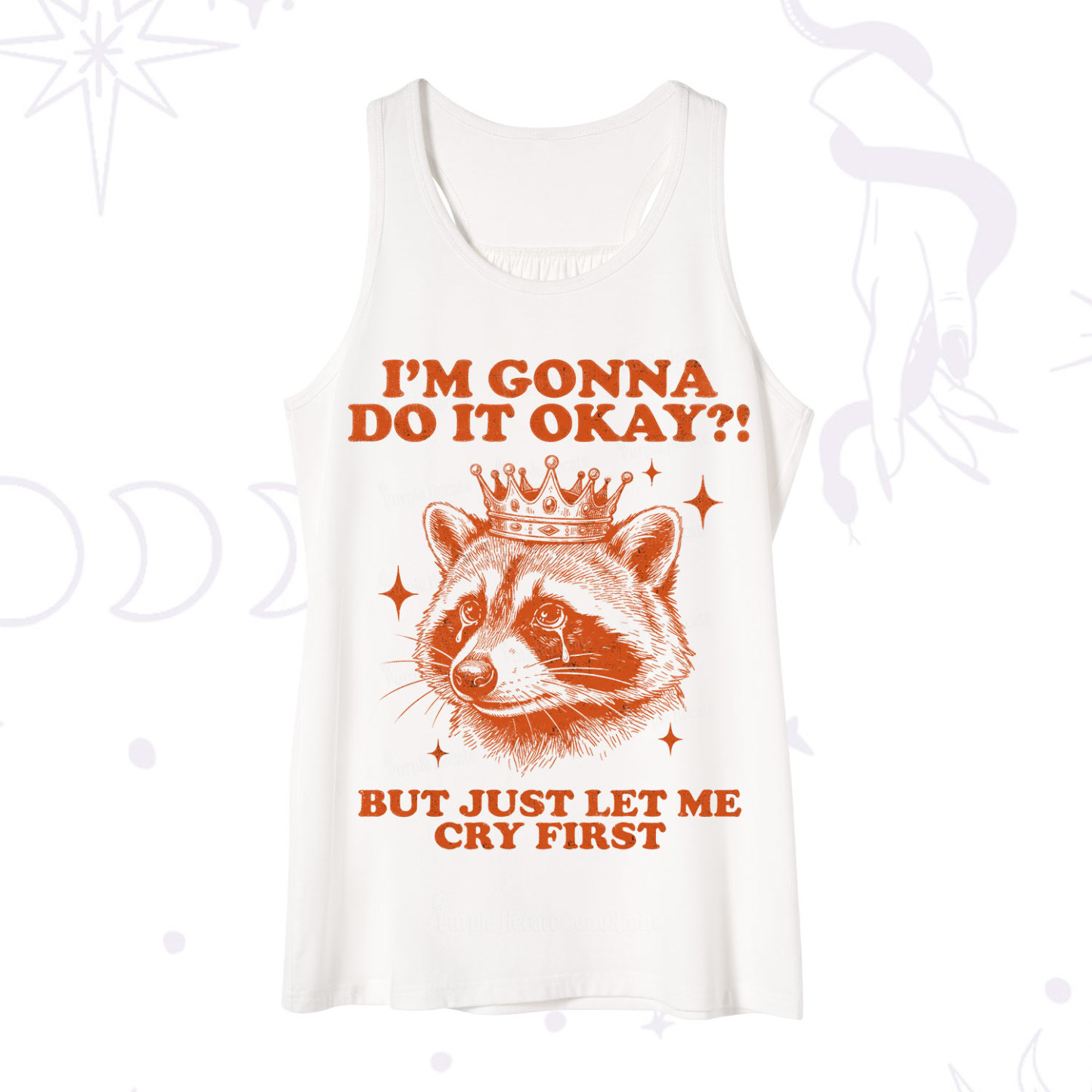 Purplehecate I'm Gonna Do It Okay Funny Raccoon Tank