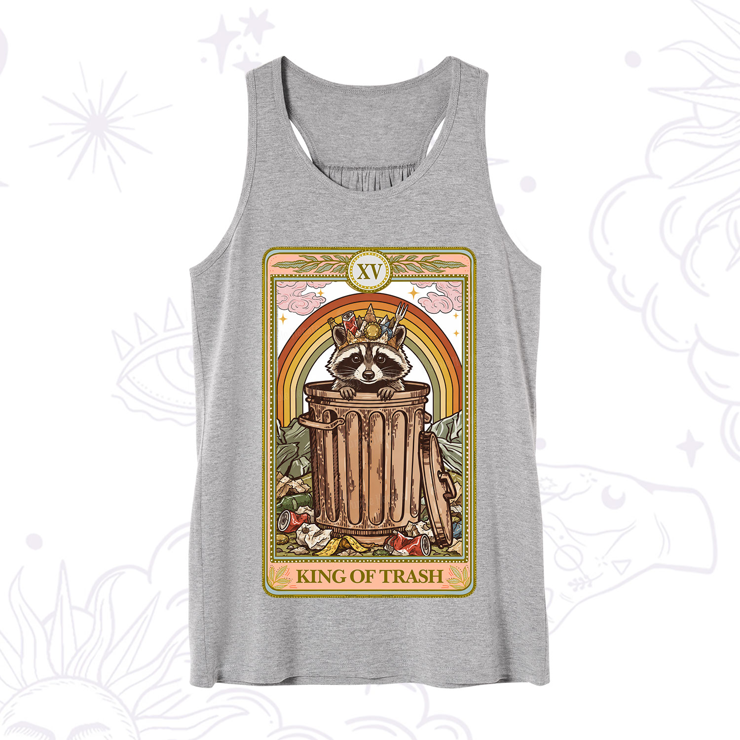 Purplehecate The King of Trash Raccoon Tarot Tank