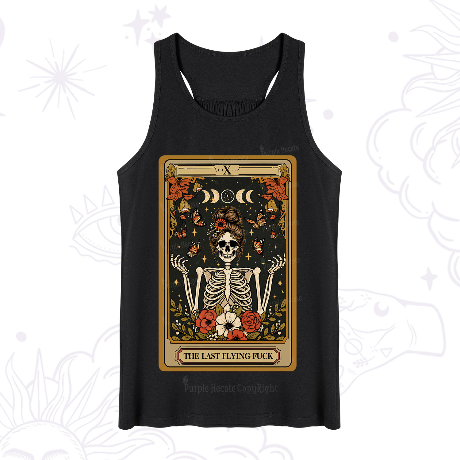 Purplehecate The Last Flying Fuck Tarot Skeleton Tank
