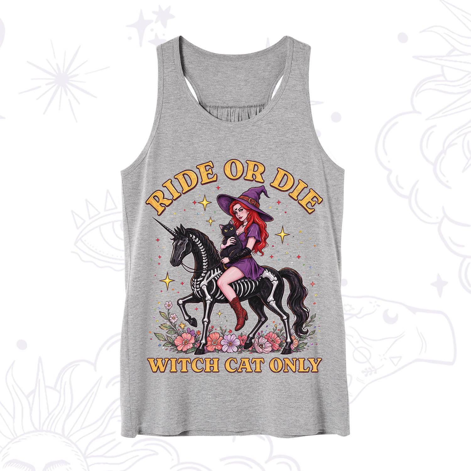 Purplehecate Ride Or Die Witch Cat Only Tank