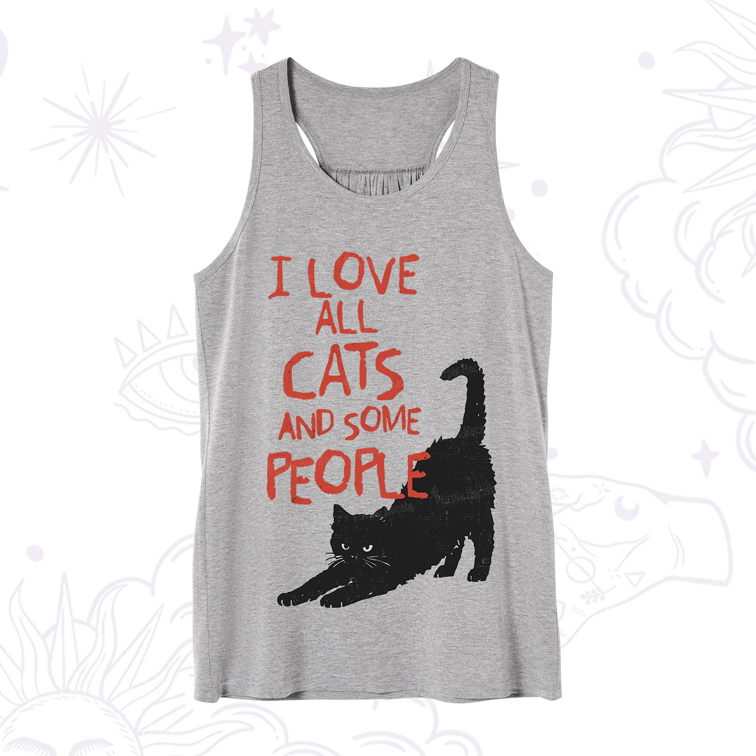 Purplehecate I Love All Cats and Some People Tank
