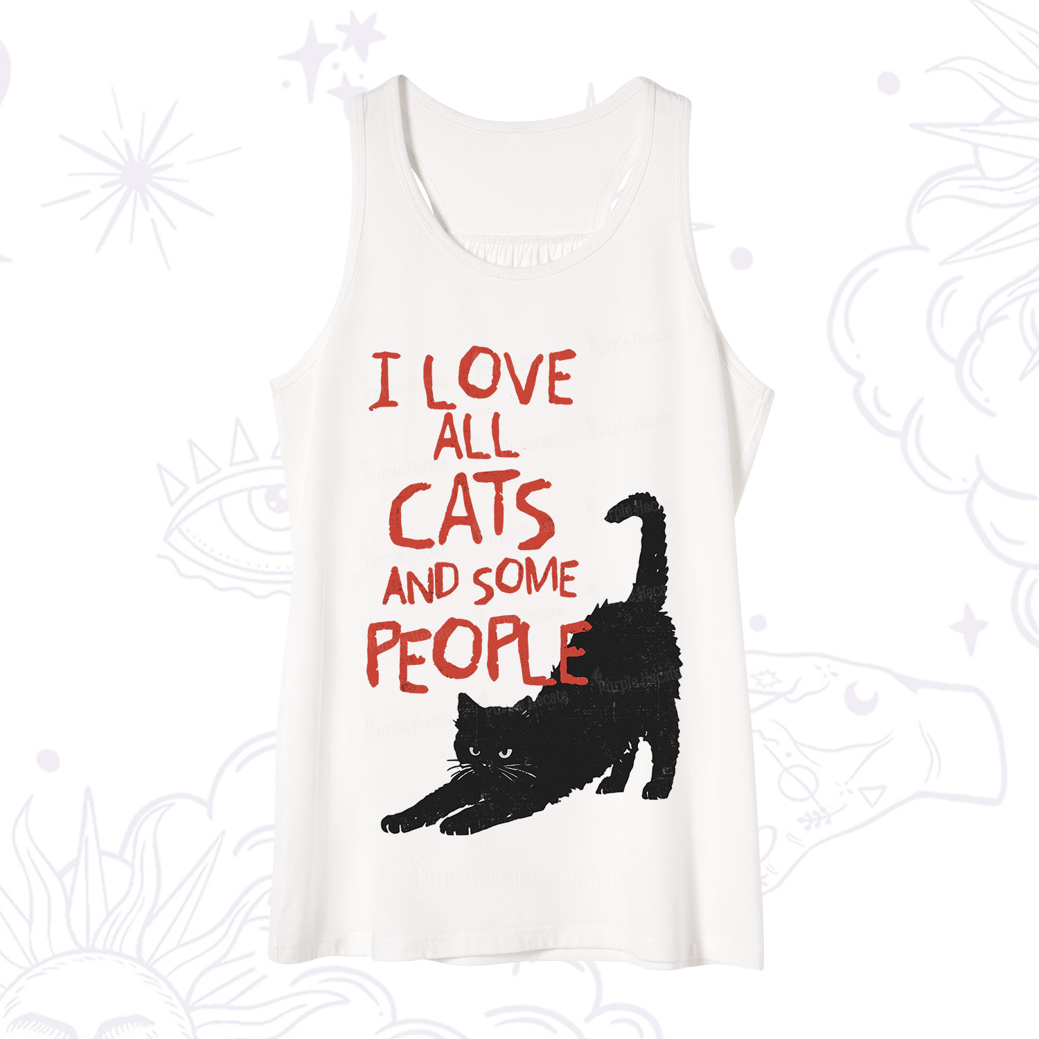 Purplehecate I Love All Cats and Some People Tank