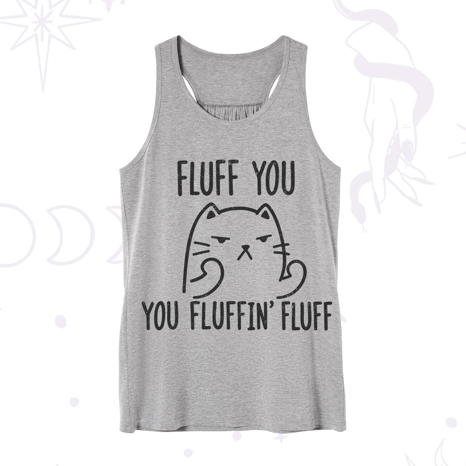Purplehecate Fluff You You Fluffin Fluff Funny Cat Tank
