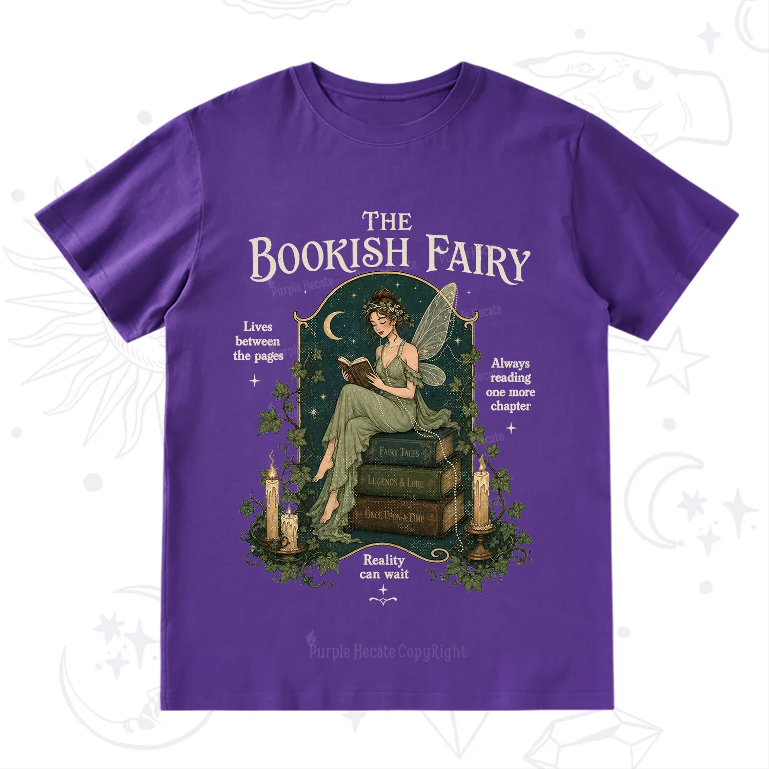 Purplehecate The Bookish Fairy T-Shirt