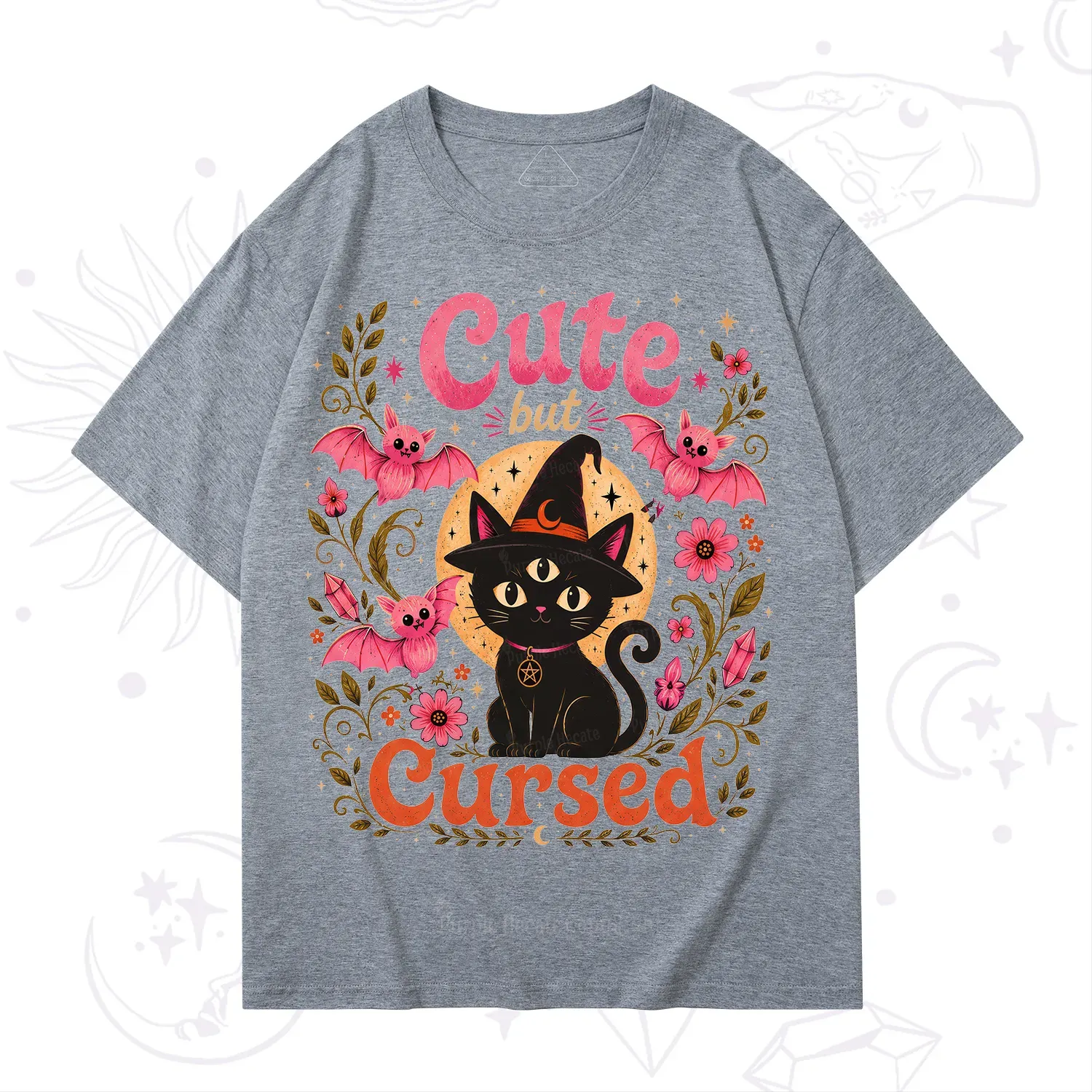 Purplehecate Cute but Cursed Black Cat T-Shirt