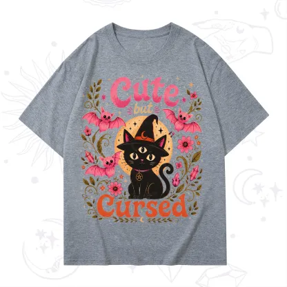 Purplehecate Cute but Cursed Black Cat T-Shirt