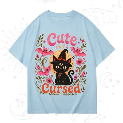 Purplehecate Cute but Cursed Black Cat T-Shirt