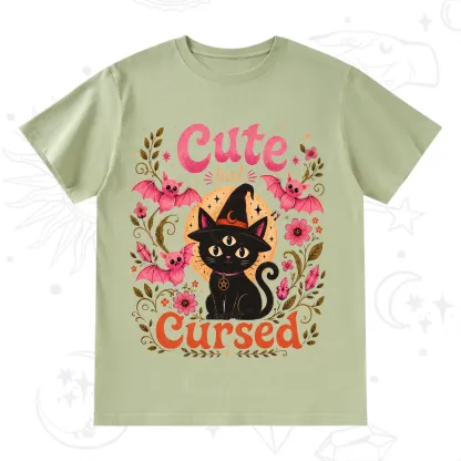 Purplehecate Cute but Cursed Black Cat T-Shirt