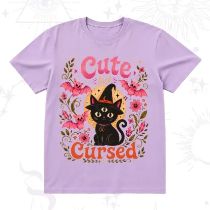 Purplehecate Cute but Cursed Black Cat T-Shirt