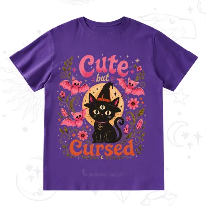 Purplehecate Cute but Cursed Black Cat T-Shirt