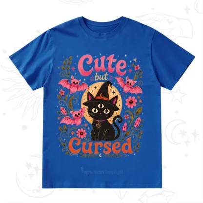 Purplehecate Cute but Cursed Black Cat T-Shirt