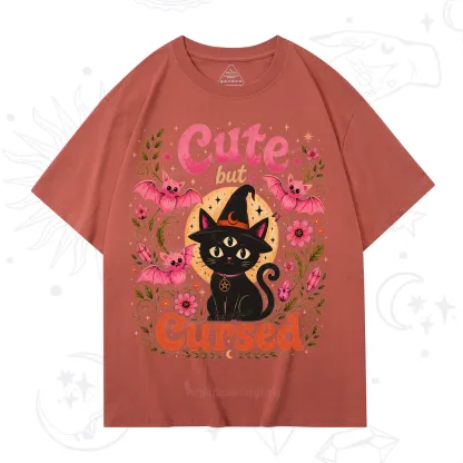 Purplehecate Cute but Cursed Black Cat T-Shirt