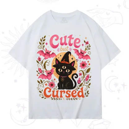Purplehecate Cute but Cursed Black Cat T-Shirt