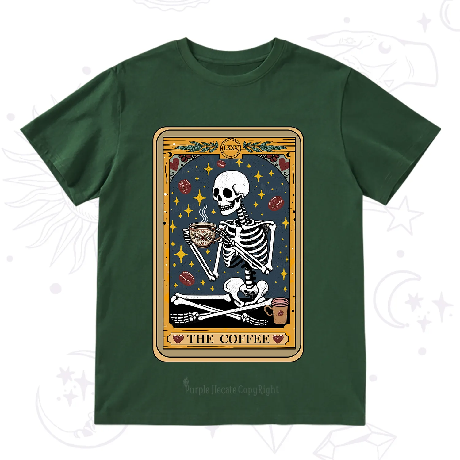 Purplehecate The Coffee Lover Tarot Card T-Shirt