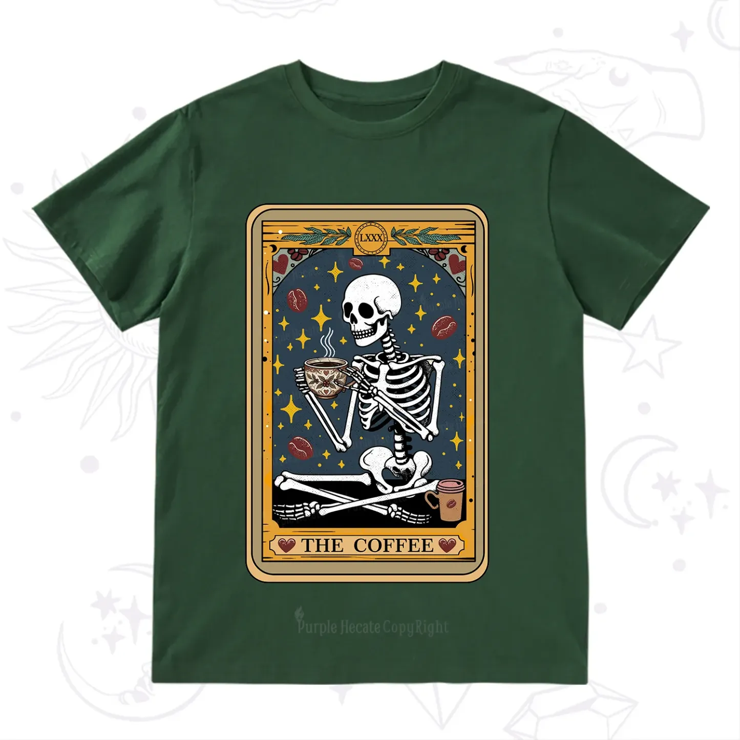 Purplehecate The Coffee Lover Tarot Card T-Shirt