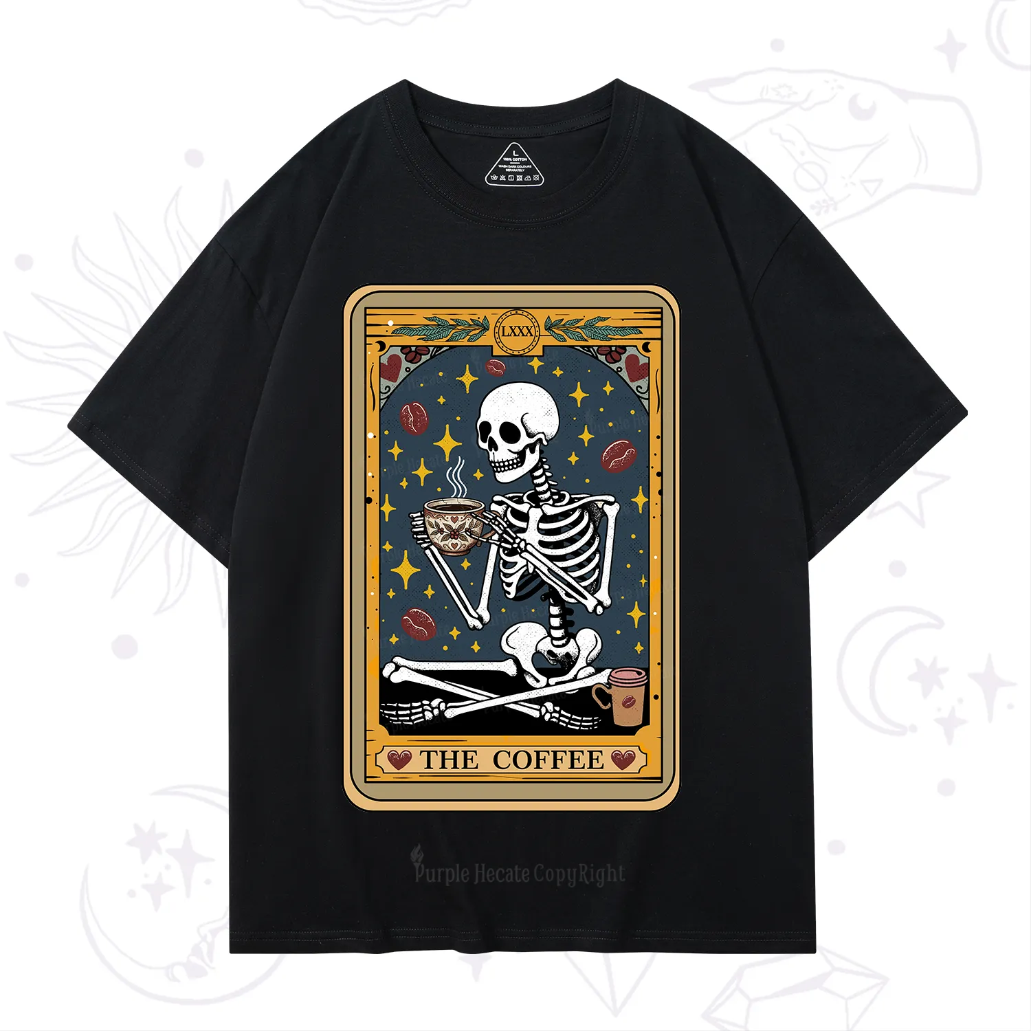 Purplehecate The Coffee Lover Tarot Card T-Shirt