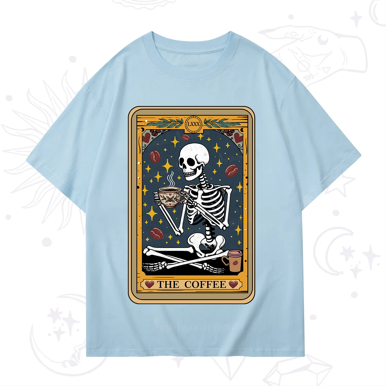 Purplehecate The Coffee Lover Tarot Card T-Shirt