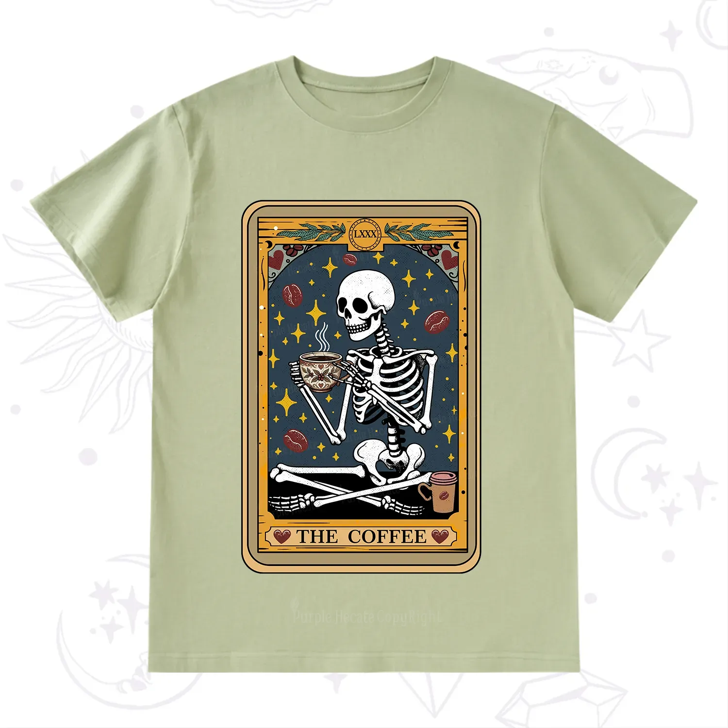 Purplehecate The Coffee Lover Tarot Card T-Shirt