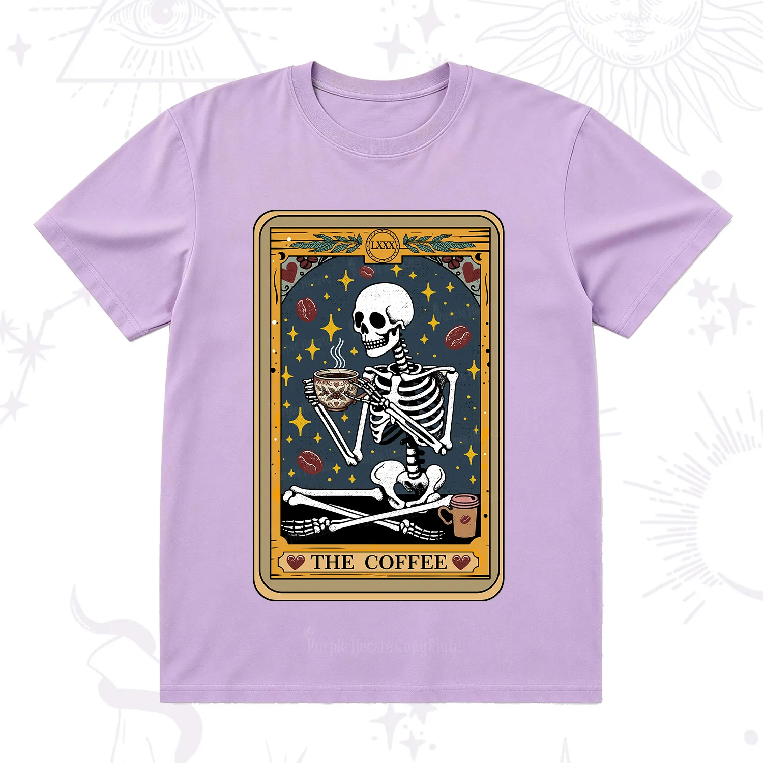 Purplehecate The Coffee Lover Tarot Card T-Shirt