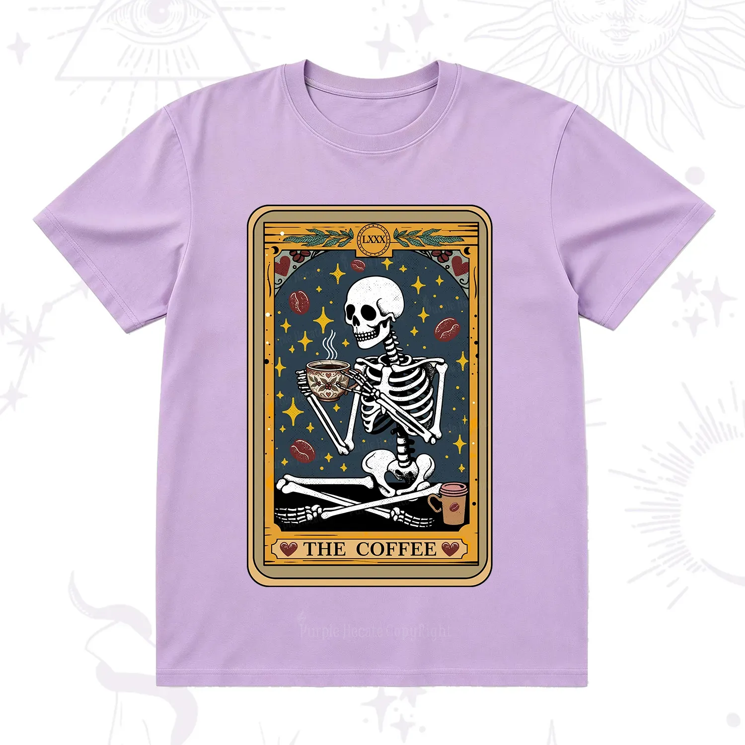 Purplehecate The Coffee Lover Tarot Card T-Shirt